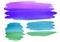 Watercolor artiatic freehand drawing stains and splash on white. Large Set green, turquoise, purple and violet drop