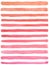 Watercolor artistic orange red stripes on white background