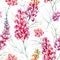 Watercolor australian grevillea pattern