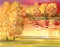 Watercolor autumn landscape collection
