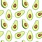 Watercolor Avocado Pattern