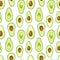 Watercolor Avocado Pattern