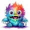 Watercolor Baby Monster Illustration Playful Whimsy