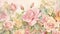 watercolor background classic rose garden