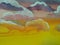 Watercolor background on paper : Morning day sky and colorful cloud with copy space; Watercolor backdrop hand drawn painting