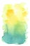 Watercolor background yellow and turquoise gradient