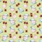 Watercolor bakery products seamless pattern. Perfect for bakery shop, apron design, kitchen tableware.