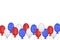 Watercolor balloon border for 4th of July