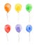 Watercolor balloons set.