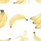 Watercolor Banana pattern, Tropical Fruit Paper, Exotic Food print, organic botanical repeat pattern for fabric design