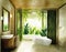 Watercolor of Bathroom tropical style interior design