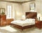 Watercolor of Bedroom with wooden beige framed