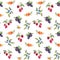 Watercolor berries pattern