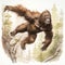 Watercolor Bigfoot In Flight: A Stunning Collaboration By Anne Stokes And Larry Elmore