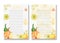 Watercolor blank cookbook template. A sheet with watercolor pumpkins for writing recipes, drawn in a line. Yellow and