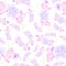 watercolor blooms (purple) with white background - seamless surface pattern design