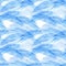 Watercolor blue brushstrokes, seamless pattern