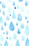 Watercolor blue rainy pattern