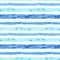 Watercolor blue stripe seamless pattern. Summer hand painted background with stripes. Nautical marine print