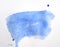 Watercolor blue stylized hand drawn paper texture isolated stain on white background for design, template.