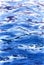 Watercolor blue water surface background.