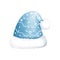 Watercolor blue and white beanie hat.Cute watercolor christmas accessory