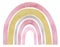 Watercolor boho nursery rainbow in pink neutral colors