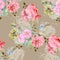 Watercolor bouquet flowers with tulip. Seamless pattern on a beige background.