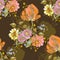 Watercolor bouquet flowers with tulip. Seamless pattern on a dark background.