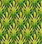 Watercolor breadfruit leaves pattern