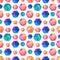 Watercolor bright hexagon Pattern