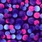 Watercolor bright spot blob seamless pattern. Violet, blue and pink color on dark background. Art brush abstract