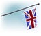 Watercolor british flag watercolor paint vector illuatration clip art