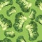 Watercolor broccoli pattern
