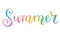 Watercolor brush calligraphy concept word SUMMER