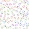 Watercolor Brush Heart Seamless Pattern Love Grange Hand Painted Design in Rainbow Color. Modern Grung Collage