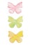 Watercolor butterfly. Hand drawn beautiful butterflies set isolated