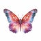 Watercolor Butterfly Illustration In Iconographic Symbolism Style