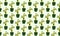 Watercolor cactus seamless pattern. Watercolor cactuses, hand-drawn cacti set isolated. Funny cartoon sketch