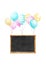 Watercolor chalkboard hanging with balloon