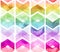 Watercolor chevron rainbow colors