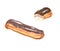 Watercolor chocolate eclair