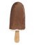 Watercolor chocolate ice cream on stick