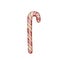 Watercolor Christmas candy cane illustration