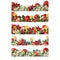 Watercolor christmas florals border