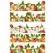 Watercolor christmas florals border