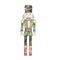Watercolor Christmas Nutcracker, wooden soldier toy