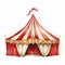 Watercolor Circus Tent Illustration: Vibrant And Captivating Artwork