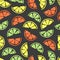 Watercolor citrus seamless pattern.