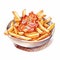 Watercolor Clipart Of Crispy Bacon And Chips